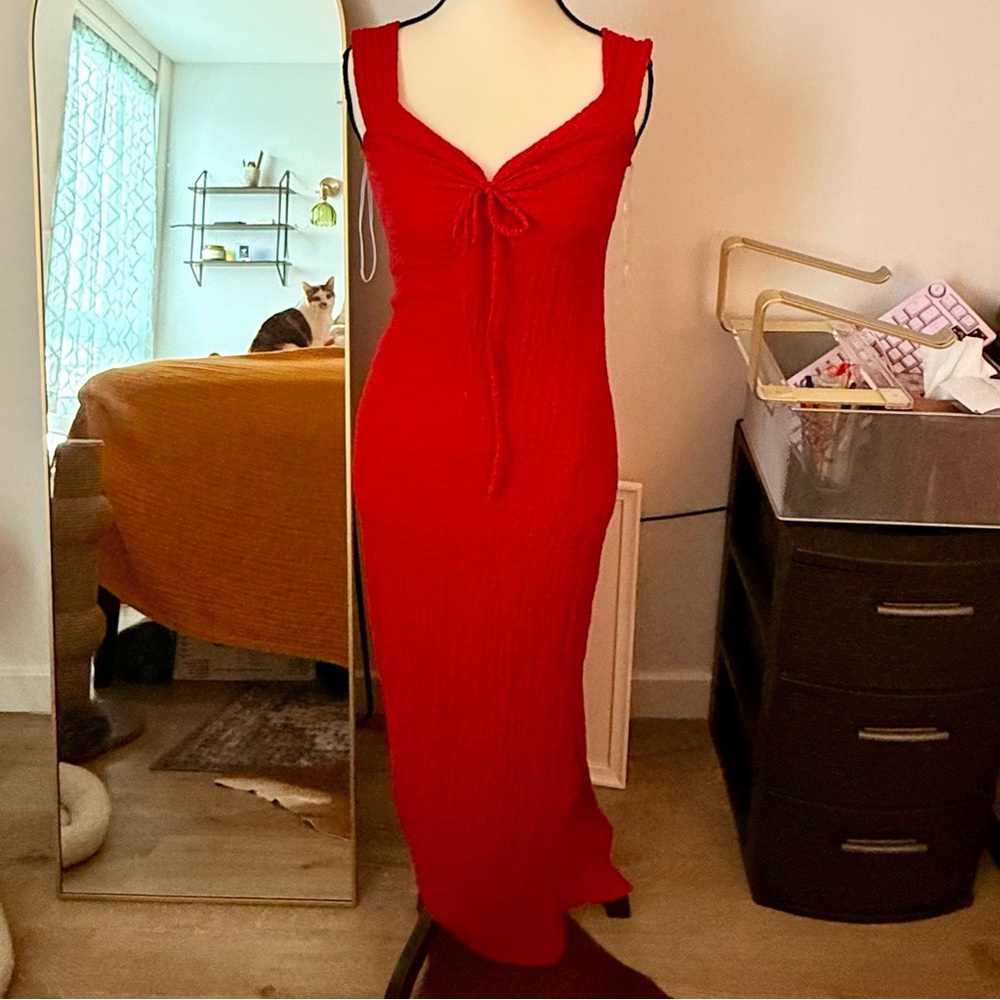 See You Monday Vibrant Red Apparel